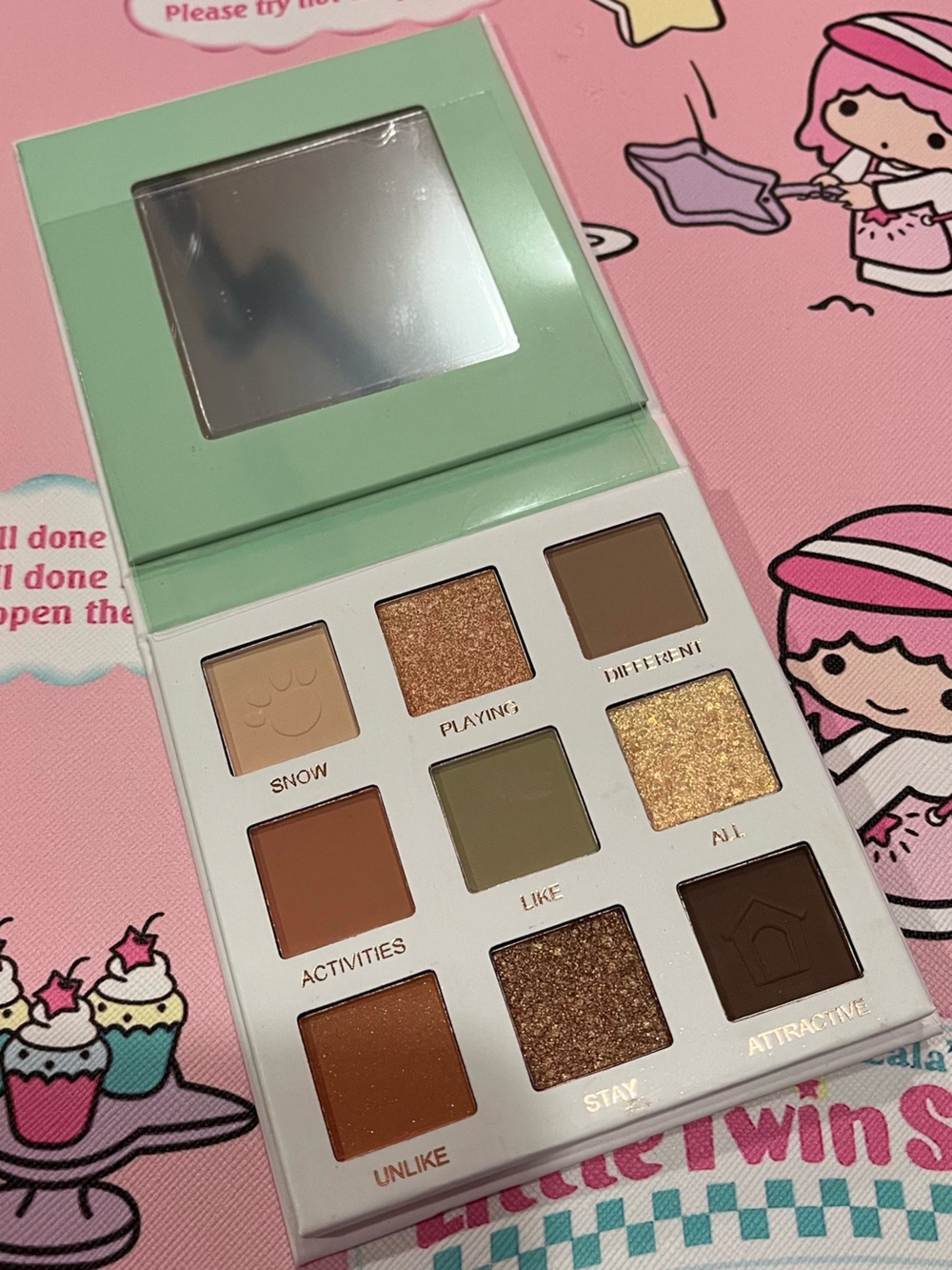 Neutral Eyeshadow Palette with Cute Pets on the Packaging